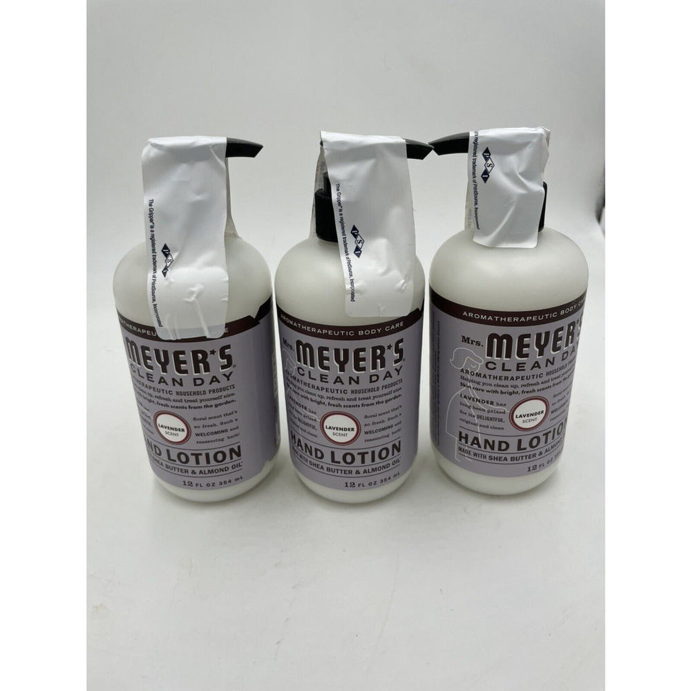3 Mrs. Meyers Clean Day Lavender Aromatheraputic Hand Lotion 12 Fl oz